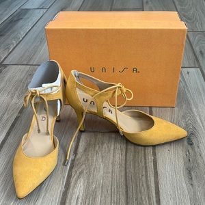 Unisa Yellow Fabric Amabelle Pump Size 7M